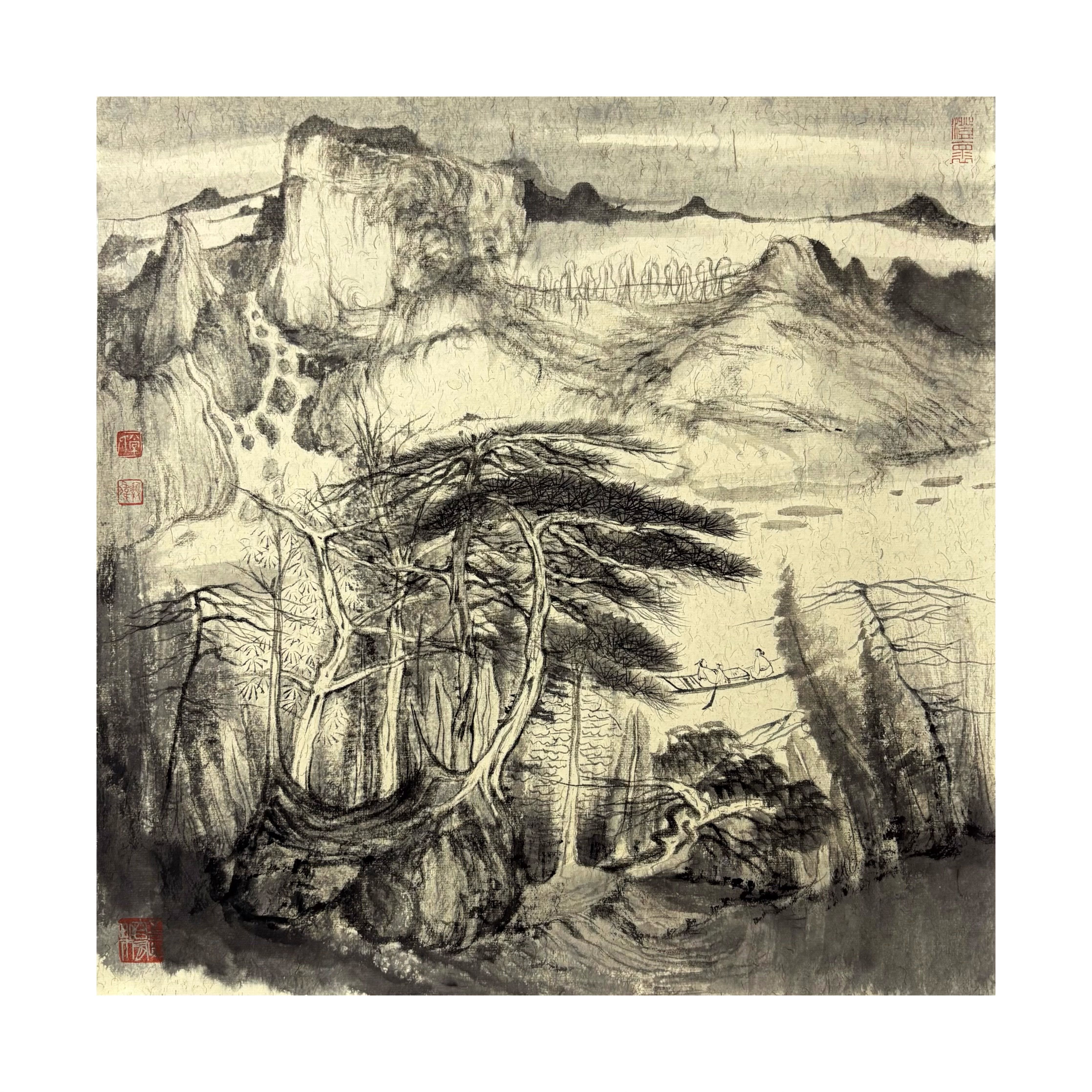 《《泛舟（澄怀）》》，常澳伟作品