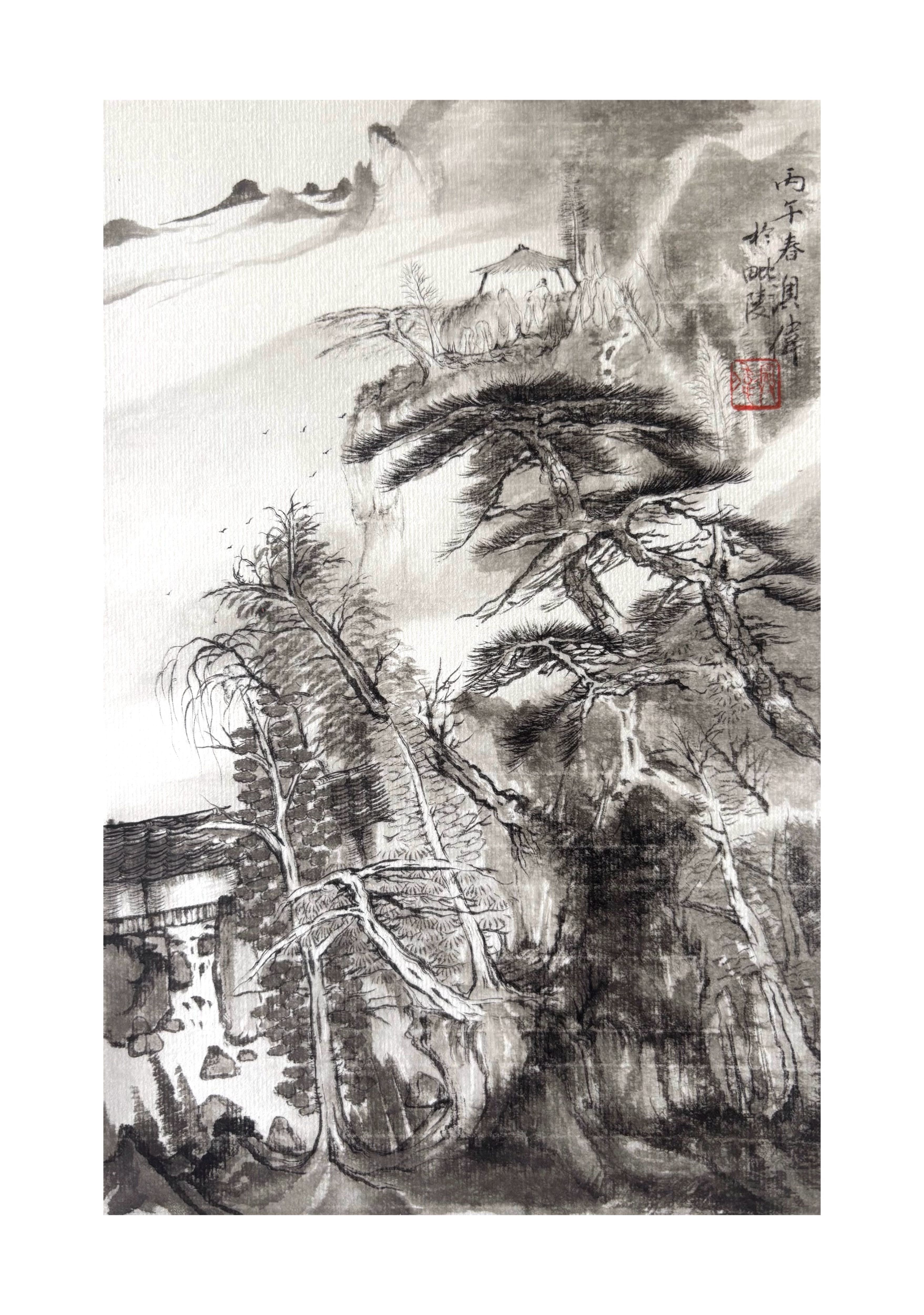 《《空谷（出岫）》》，常澳伟作品