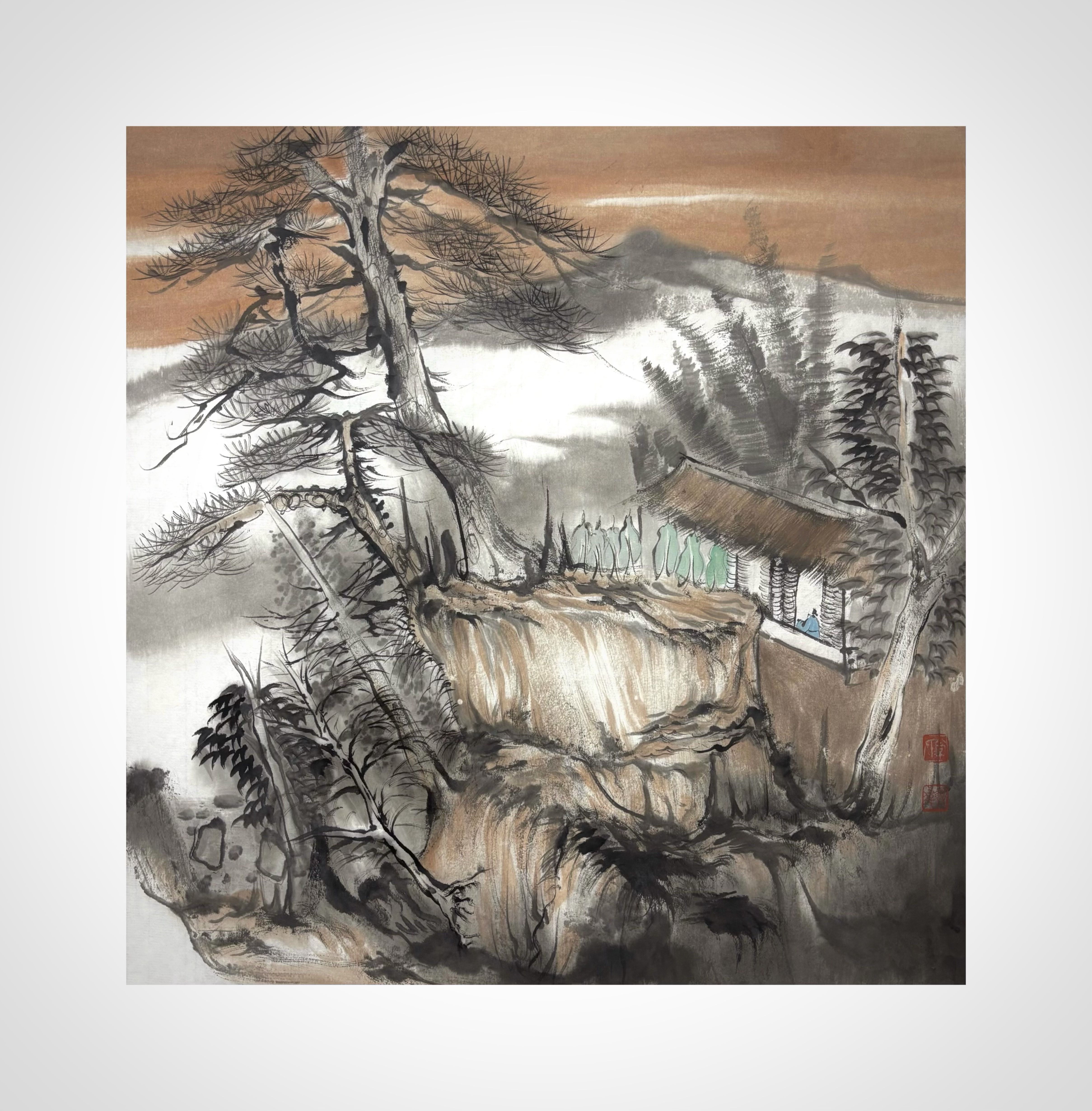 《《暮染（松烟）》》，常澳伟作品