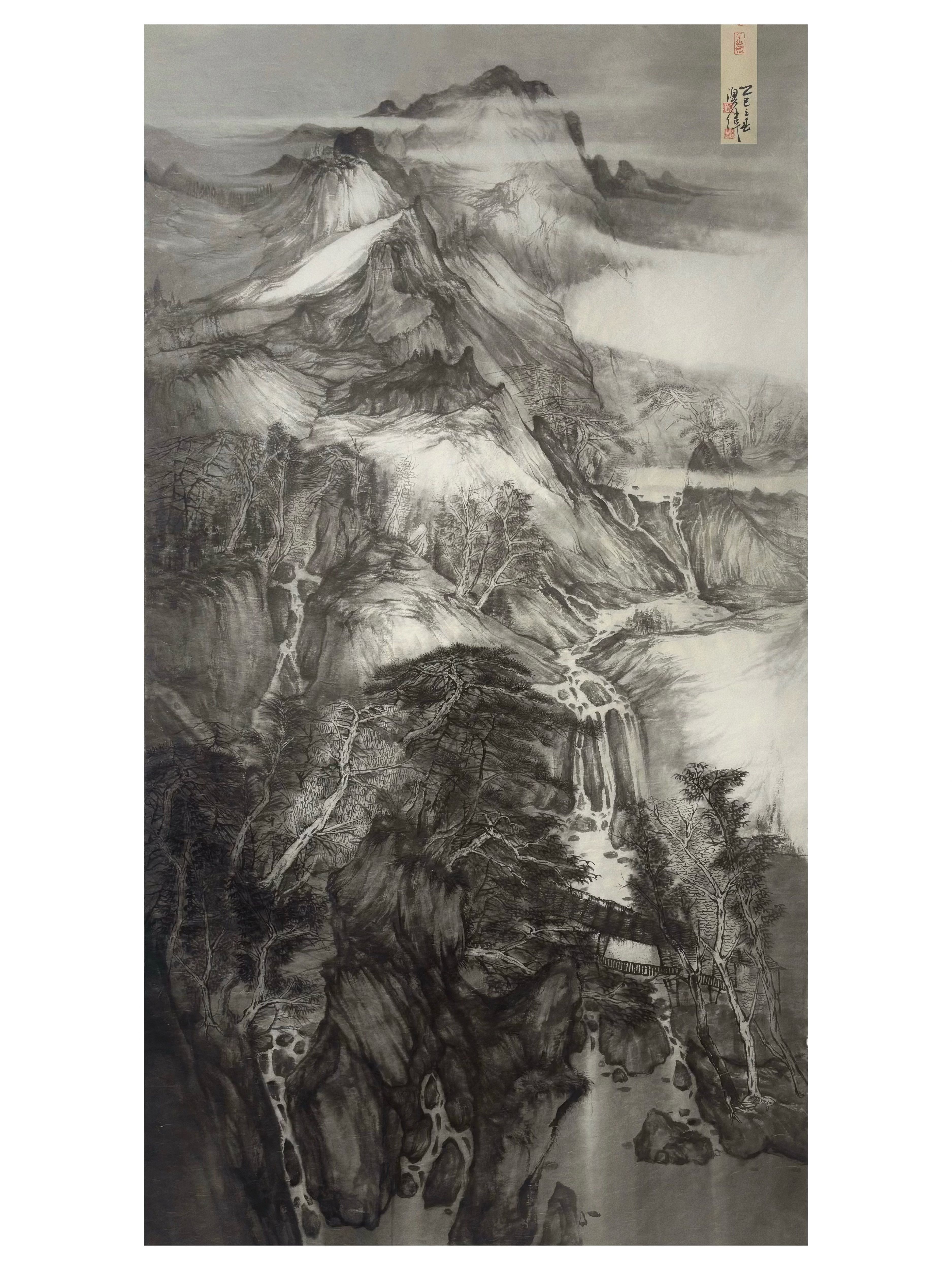《《云壑奔泉（虚籁）》》，常澳伟作品