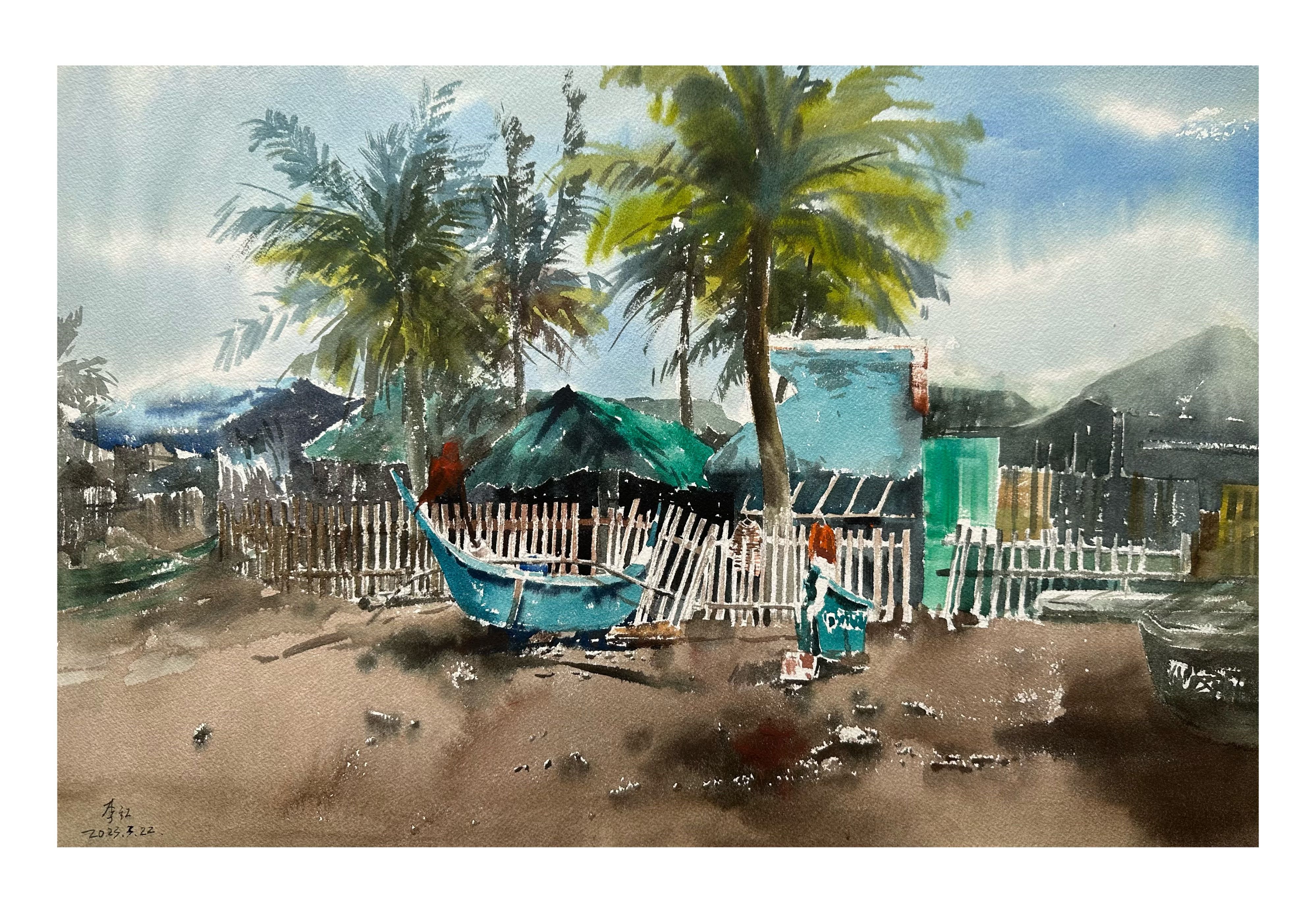 《《椰风海岸 》》，李红作品