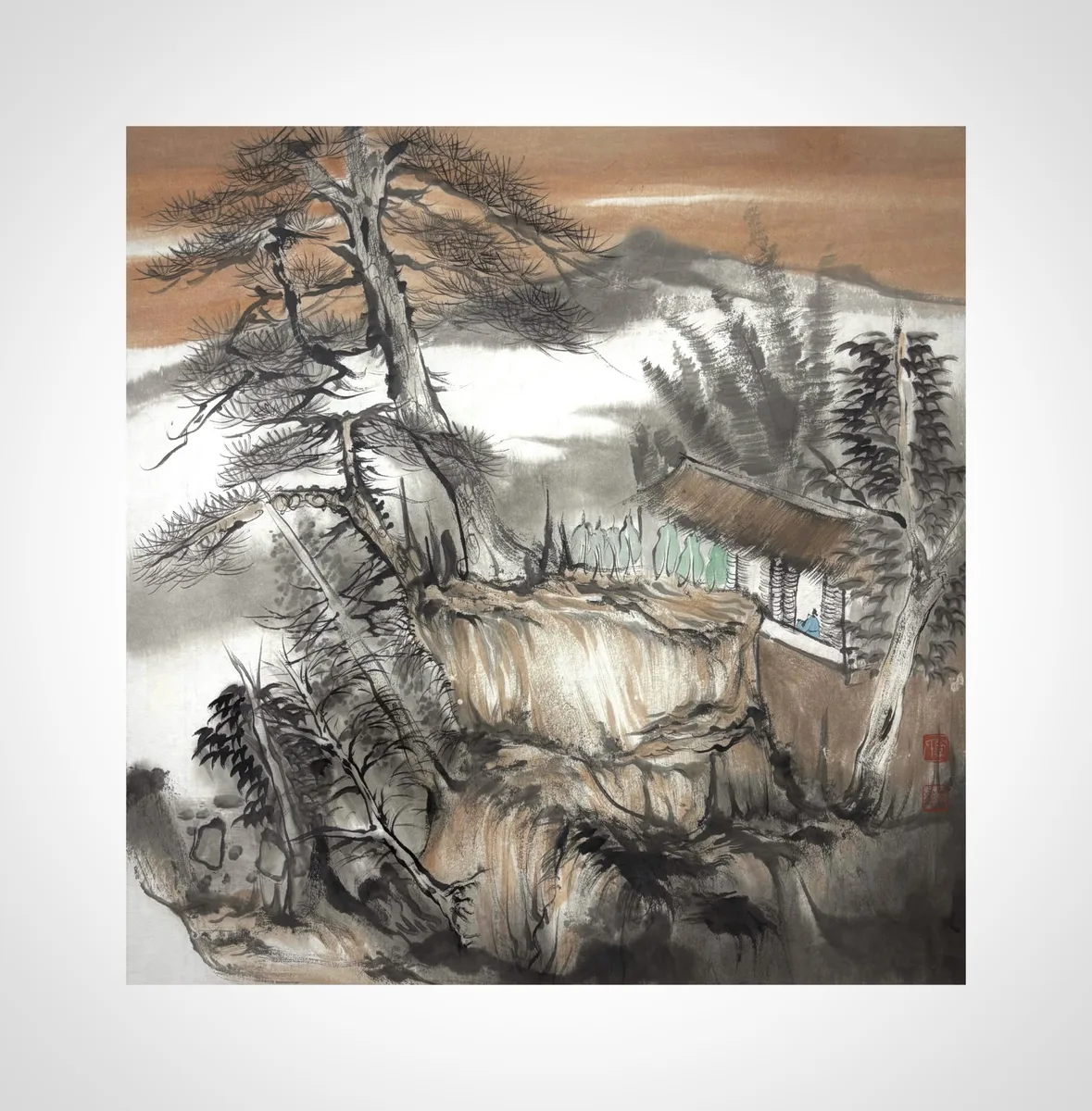 《暮染（松烟）》，常澳伟作品
