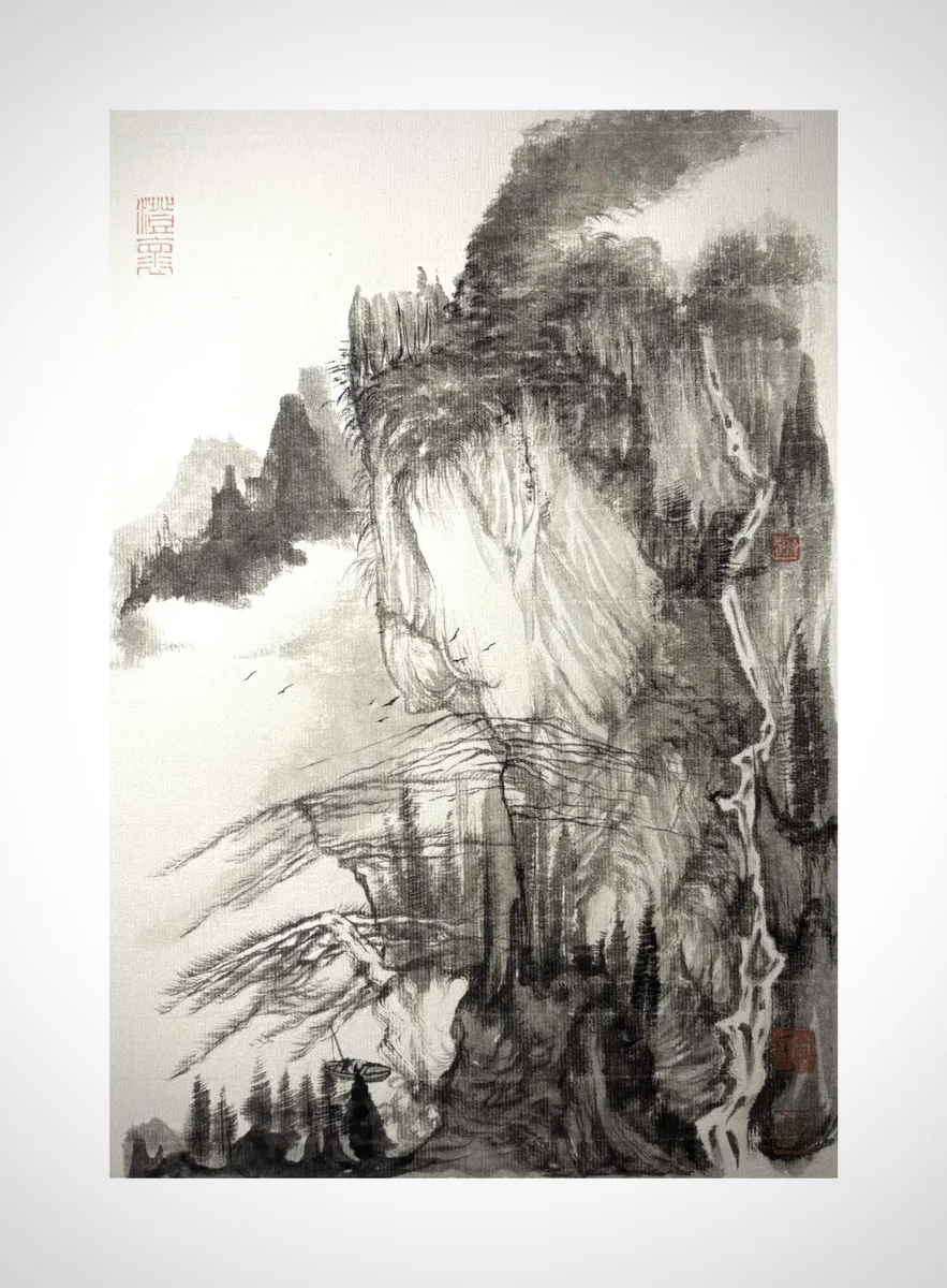 《松渡（向远）》，常澳伟作品