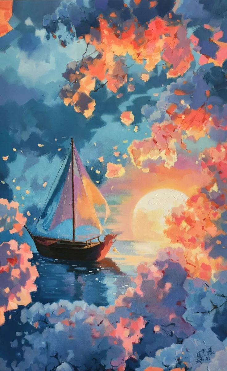 《帆影芳菲》，赵思栋作品