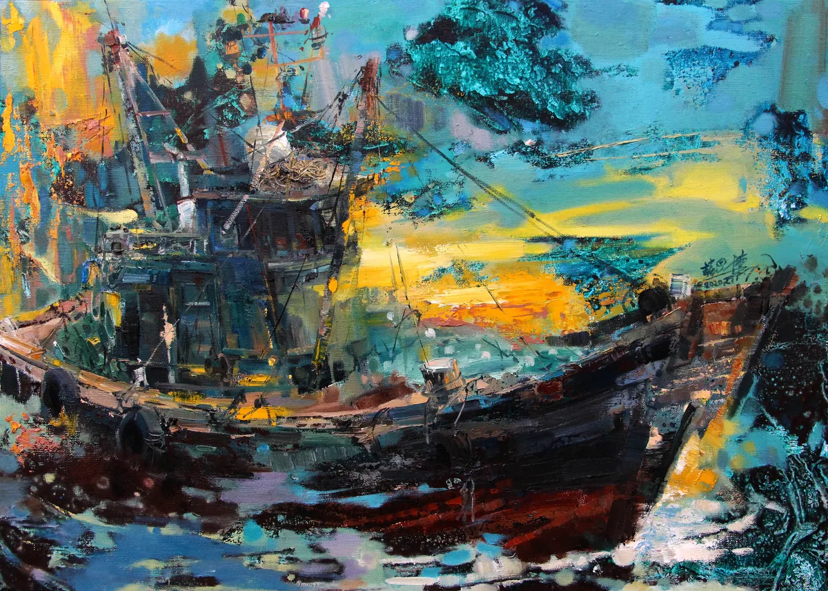 《海港之夜》，赵思栋作品