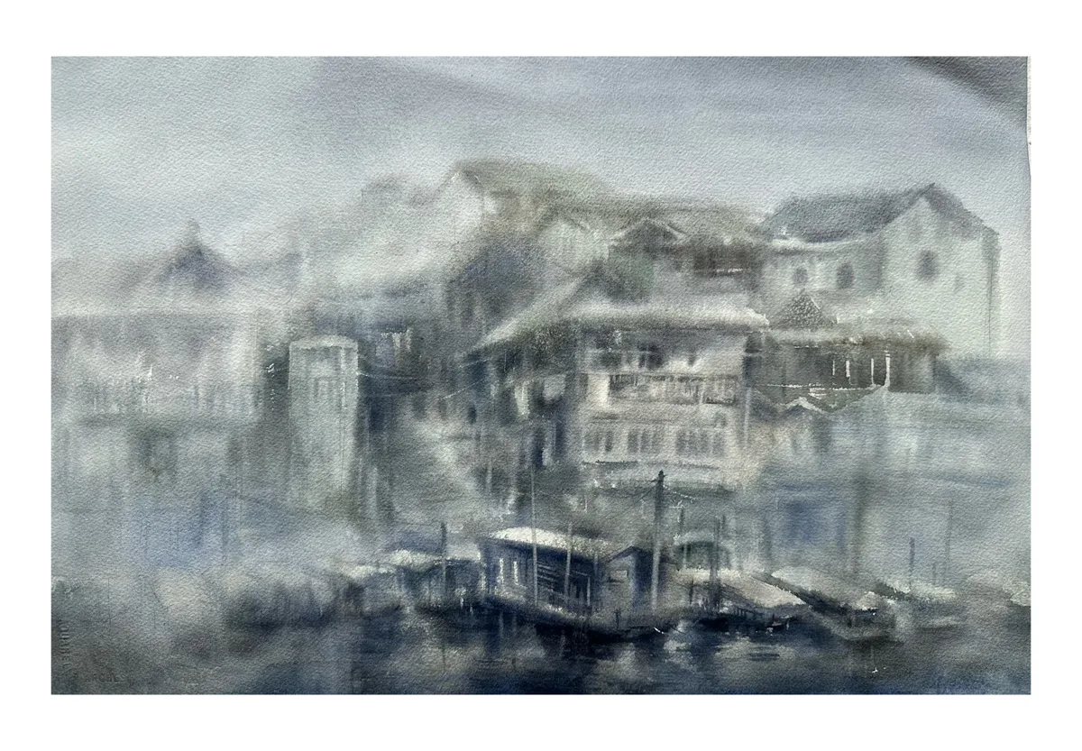 《 雾锁江城》，李红作品