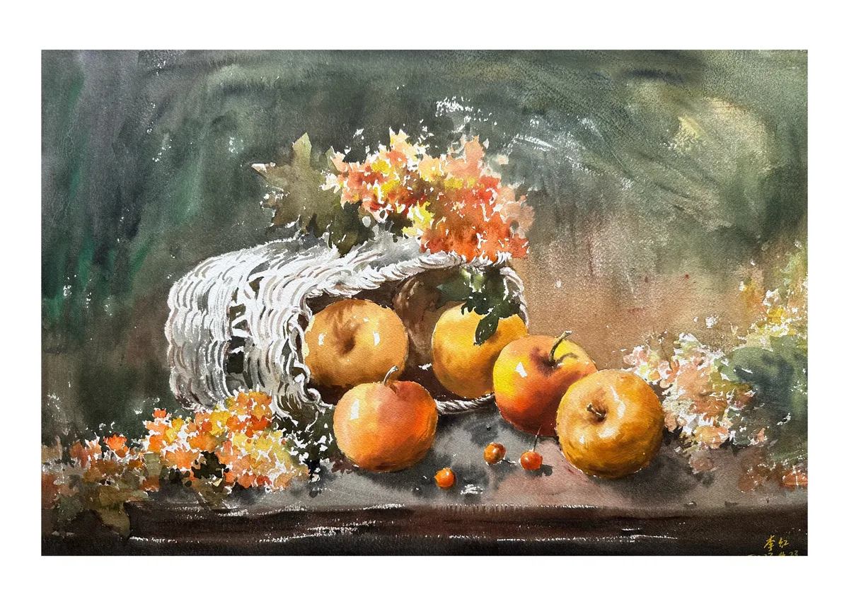 《秋蓝硕果》3，李红作品